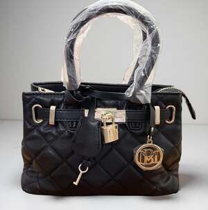 Badgley Mischka Black Quilted Mini Tote Crossbody NWT- MSRP $129
